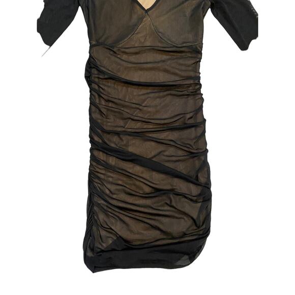 Bp Black Long Sleeve Mesh Mini Dress size XSMALL - 23 - Picture 5 of 11